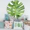 Designart - Green Monstera Leaf Tropical Palm Botanical Detail - Tropical Metal Circle Wall Art